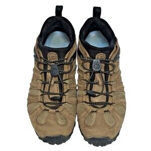 Merrell Chameleon 8 Stretch Brown Leather Waterproof Hiking Shoes 10 M